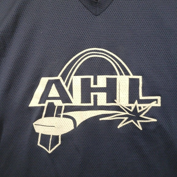 Vintage Alpha AHL Jersey Extra Large Blue Mesh Arch Hockey 90s‎ Sportswear - Picture 4 of 12